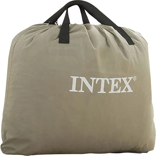 Матрас надувной Intex 64414ND со встроенным электронасосом 203x152 см, черно-серый