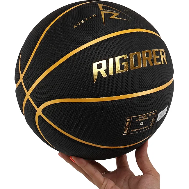 Баскетбольный мяч RIGORER Z123320110-7 (Черный-золотой)