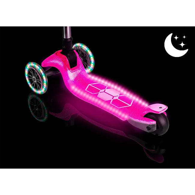 Детский самокат трехколесный Ricokids Jelly розовый