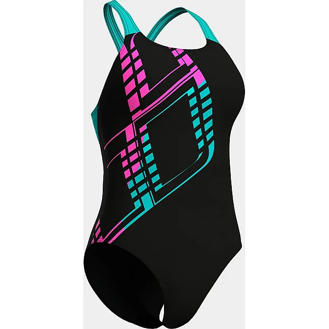 Купальник закрытый для женщин Arena GRAPHIC SWIMSUIT SWIM PRO L черный, голубой, розовый (для женщин)