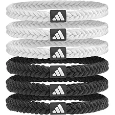 Гумки для волосся ADIDAS Braided Hair Ties 6pk чорний, білий One Size