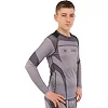 Костюм компрессионный детский рашгард лонгслив штаны и шорты VENUM 9533B-9633B-V5024 XXS -L (Черный-серый)