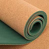 Коврик для йоги Пробковый каучуковый двухслойный Yoga mat BLOOM LB7121 183x61мx0.6cм