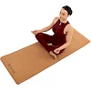 Коврик для йоги Пробковый каучуковый двухслойный Yoga mat BLOOM LB7121 183x61мx0.6cм