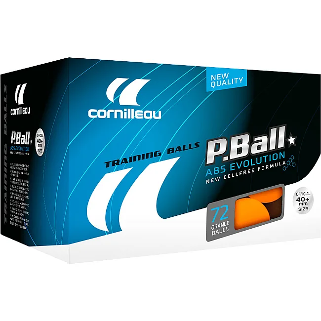 Мягкие для настольного тенниса Cornilleau P-BALL ABS EVOLUTION 1* 72 шт, оранжевые