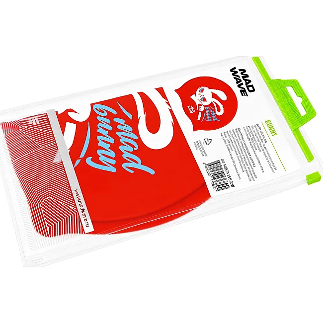 Шапочка для бассейна силиконовая для взрослых MADWAVE Bunny M057415 (Красный)