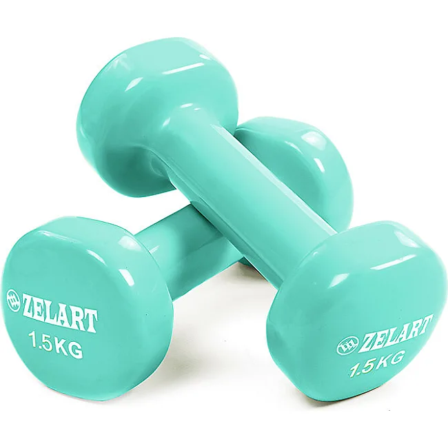 Гантели для фитнеса виниловые ZELART Beauty TA-5225-1_5 (Розовый)