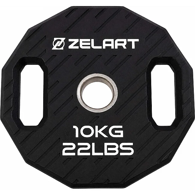 Блины диски TPU 2 Handle металлическая втулка ZELART TA-6996-10 (Черный)