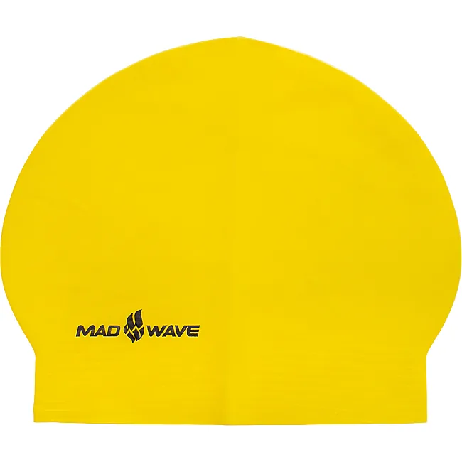 Шапочка для басейну латексна для дорослих MADWAVE SOLID M056501 (Жовтий)