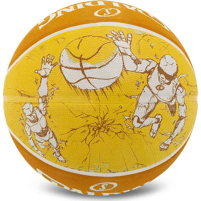 Баскетбольний м'яч
 гумовий SPALDING SKETCH CRACK 84450Y
 7 (Жовтий)