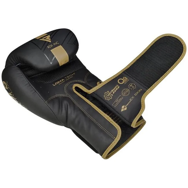 Боксерские перчатки RDX F6 Kara Matte Golden (капа в комплекте)