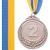 Медаль спортивная с лентой SP-SPORT FAME C-3968 ø6,5см (Серебряный)