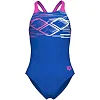 Купальник для девочек Arena PASTIME SWIMSUIT V BACK синий, розовый, бирюзовый