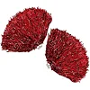 Помпони матові для танців із захватами-кільцями SP-SPORT Pom-Poms C-0838 2шт (Червоний)