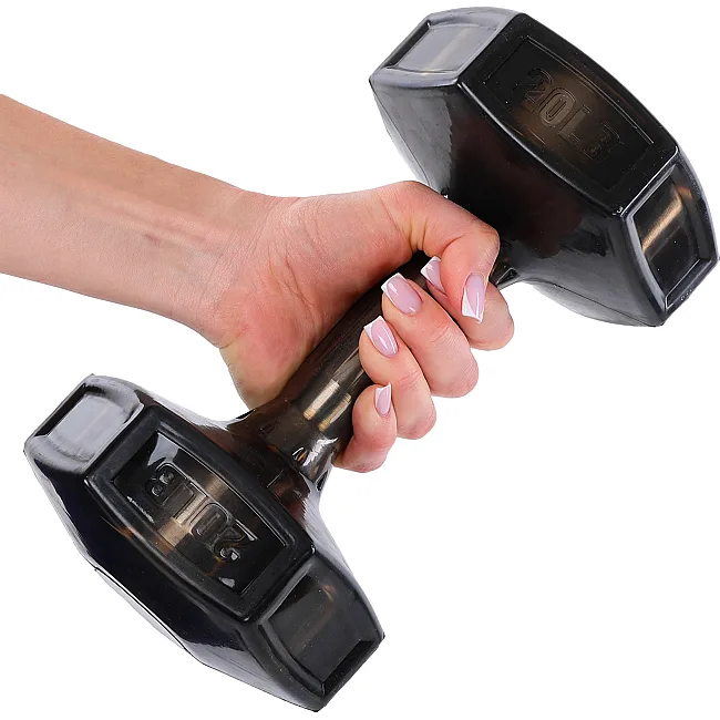 Гантель для фитнеса с TPU покрытием ZELART
 Jelly Urethane Coated Dumbbells TA-2946-20LB 1шт 9кг (Черный)