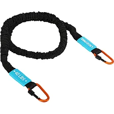 Трубчатый эспандер с карабином в защитном рукаве RESISTANCE TUBE LiveUp LP8401-XL очень высокая