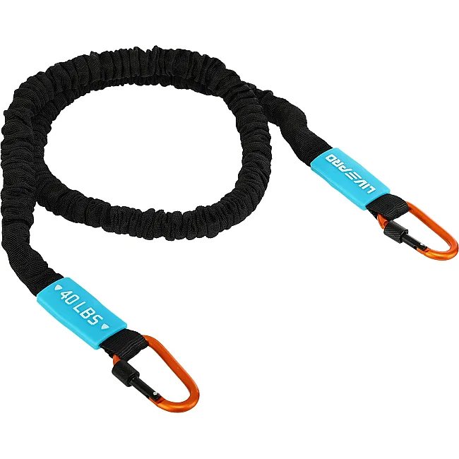 Трубчатый эспандер
 с карабином в защитном рукаве RESISTANCE TUBE LiveUp LP8401-XL очень высокая
