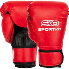 Перчатки для бокса искусственная кожа SPORTKO PD-2-M (Красный)