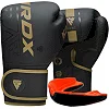 Боксерские перчатки RDX F6 Kara Matte Golden (капа в комплекте)