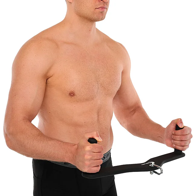 Рукоятка для тяги вниз c широким хватом Lat Pull Down Bar нескользящее покрытие Mdbuddy TA-5392
 52х10х15см