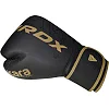 Боксерские перчатки RDX F6 Kara Matte Golden (капа в комплекте)