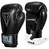 Боксерские перчатки TITLE Boxing Vegan Gloves Black (капа в комплекте)