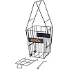 Корзина для теннисных мячей TENNIS BALL CART на 72 мяча ODEAR BT-0465