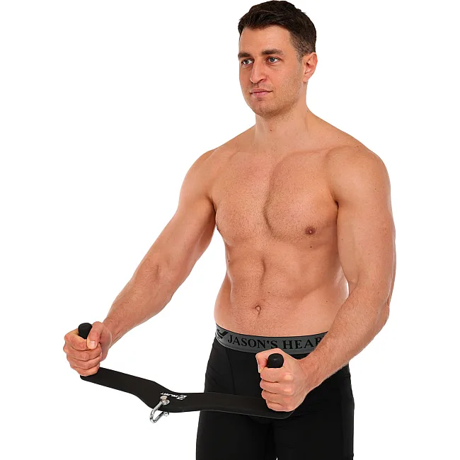 Рукоятка для тяги вниз c широким хватом Lat Pull Down Bar нескользящее покрытие Mdbuddy TA-5392
 52х10х15см