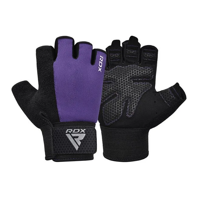 Перчатки для фитнеса RDX W1 Half Purple Plus