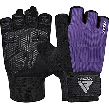 Рукавички для фітнесу RDX W1 Half Purple Plus