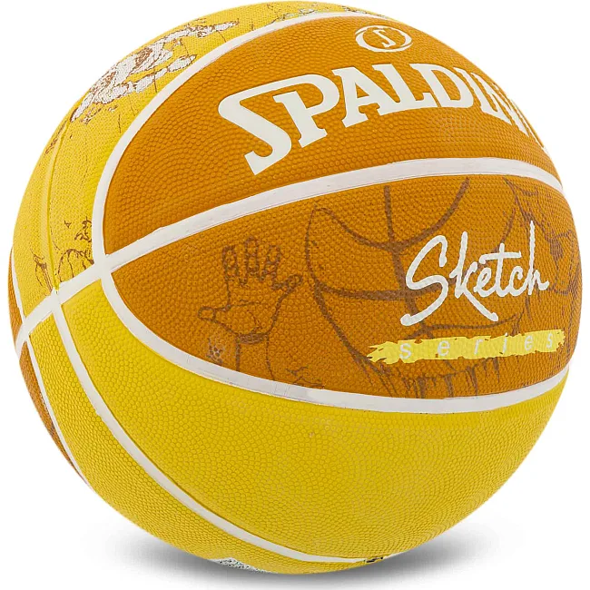 Баскетбольний м'яч
 гумовий SPALDING SKETCH CRACK 84450Y
 7 (Жовтий)