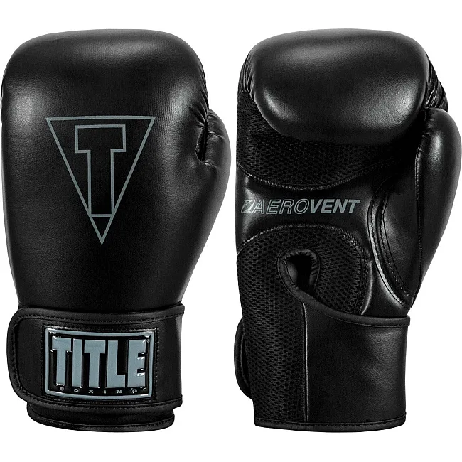 Боксерские перчатки TITLE Boxing Vegan Gloves Black (капа в комплекте)