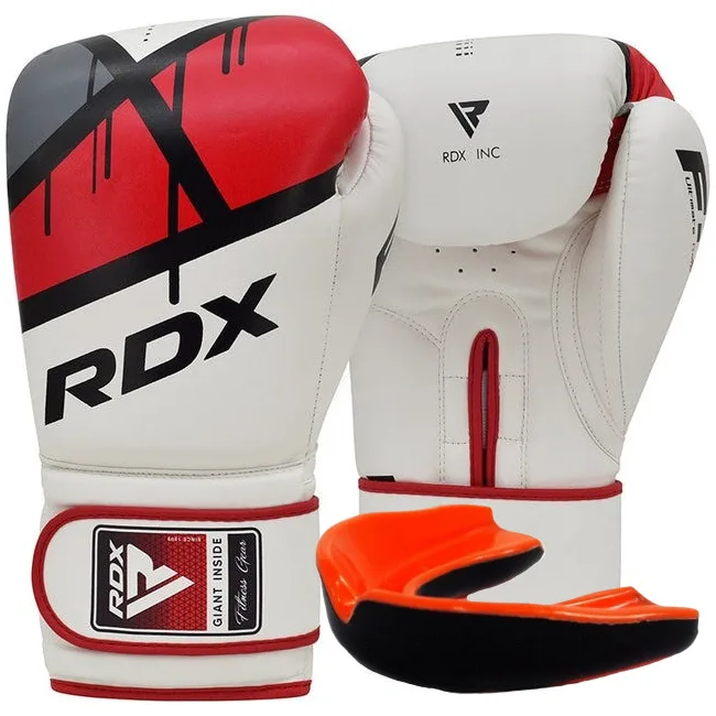 Боксерские перчатки RDX F7 Ego Red (капа в комплекте)