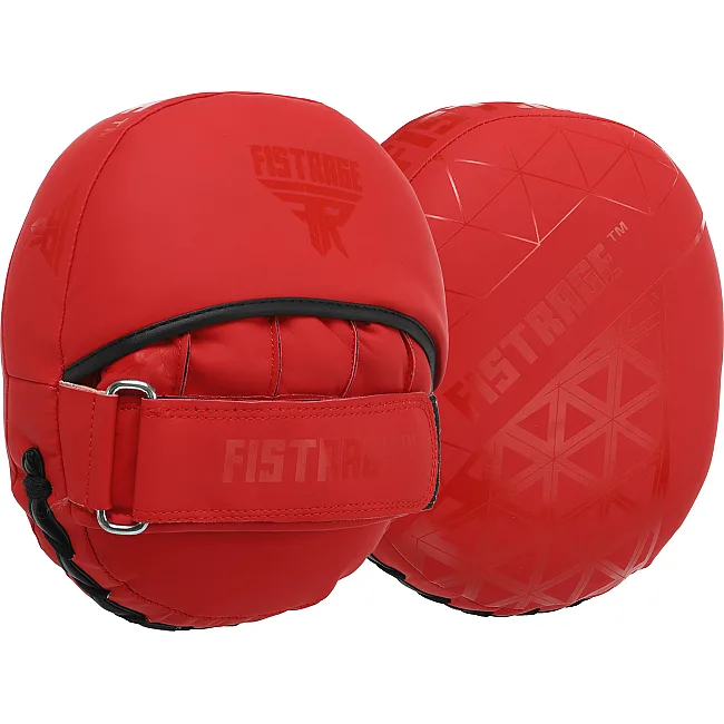 Лапа боксерская изогнутая тренировочная кожа FISTRAGE VL-4151 23х19х9см 2штуки (Черный)