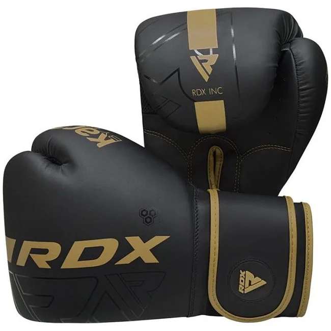 Боксерские перчатки RDX F6 Kara Matte Golden (капа в комплекте)