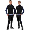 Спортивный костюм детский лонгслив на молнии и брюки LIDONG LD-2001T 26-32 (Черный-синий)