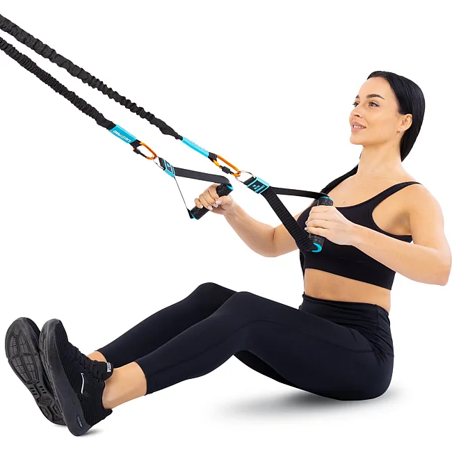 Трубчатый эспандер
 с карабином в защитном рукаве RESISTANCE TUBE LiveUp LP8401-XL очень высокая