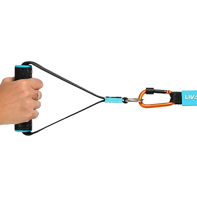 Трубчатый эспандер
 с карабином в защитном рукаве RESISTANCE TUBE LiveUp LP8401-XL очень высокая
