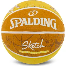 Баскетбольный мяч резиновый SPALDING SKETCH CRACK 84450Y 7 (Желтый)