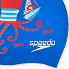 Дитяча шапка для плавання Speedo SLOGAN PRT CAP JU/JF/JM синій, червоний OSFM