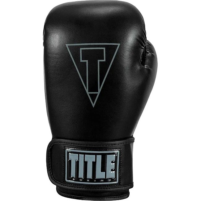 Боксерские перчатки TITLE Boxing Vegan Gloves Black (капа в комплекте)