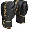 Боксерские перчатки RDX F6 Kara Matte Golden (капа в комплекте)