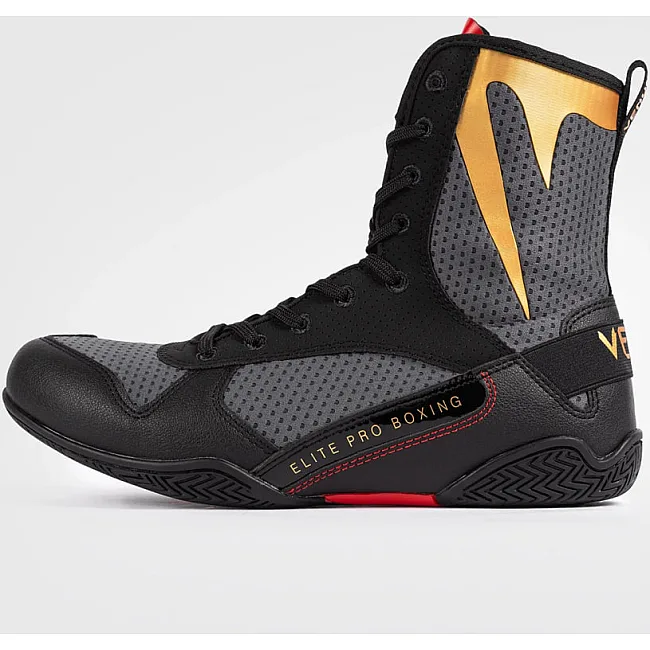 Боксёрки VENUM Elite Storm Grey Gold