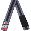 Детский пояс для кимоно БЖЖ Peresvit Grey Black Stripe