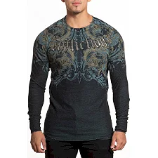 Двусторонний лонгслив Afflcition Over Exposure Black Trellis