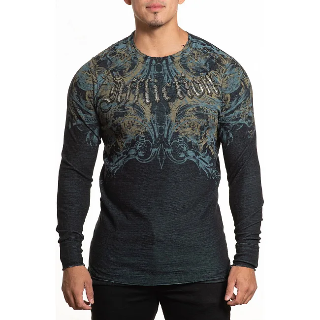 Двосторонній лонгслів Afflcition Over Exposure Black Trellis