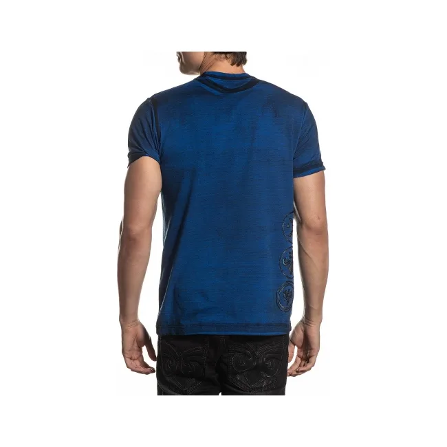 Футболка AFFLICTION Divio Dare SS TEE Sapphire Blue