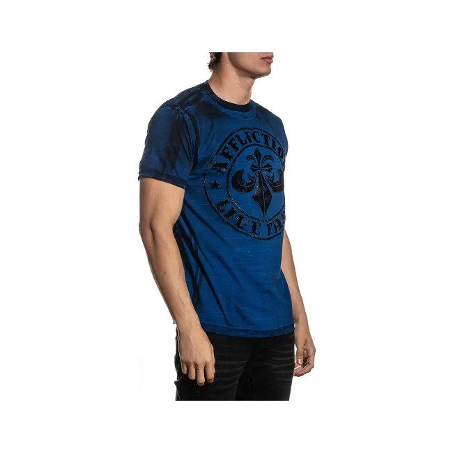 Футболка AFFLICTION Divio Dare SS TEE Sapphire Blue