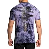 Футболка мужская AFFLICTION Brighton s Tee Dusk Purple Plumeria Crystal