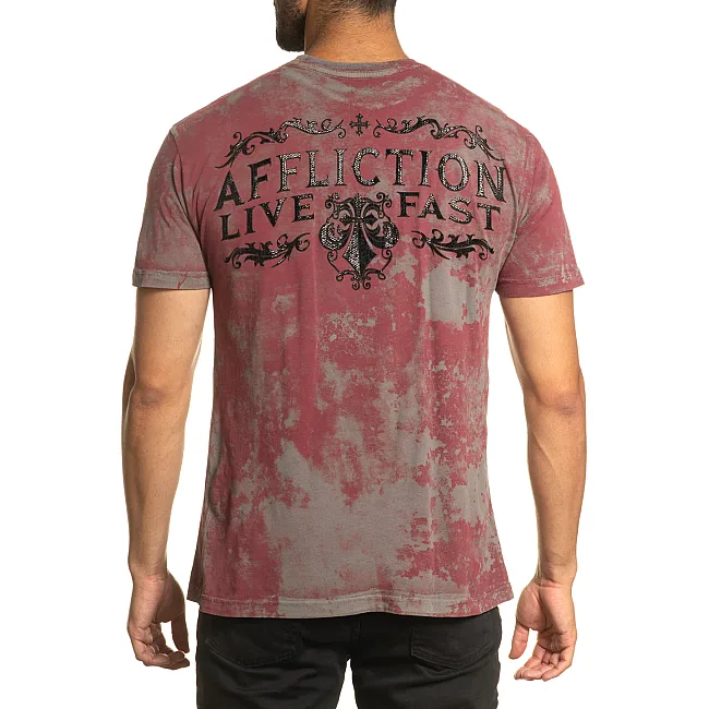 Футболка мужская AFFLICTION Value Honor Mahogany